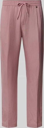 Antony Morato Regular Fit Hose aus Leinen-Viskose-Mix Modell NEIL in Rostrot, Gr&ouml;&szlig;e 46