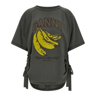 Ganni Dames, Tops, Grijs, Maat: S Katoen