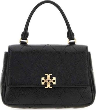 Tory Burch Quilted Top Handle Bag Black