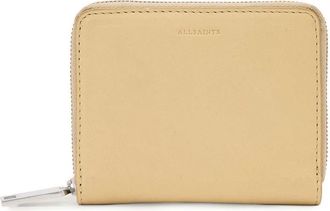 AllSaints Lena Hex Leather Zip Wallet in Mellow Yellow at Nordstrom