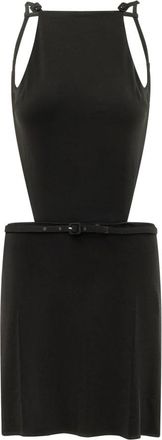 Courr&egrave;ges V-Line Cut Out Dress - Dames - Feestkleedjes - Zwart - S - Kleedjes