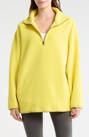Free People Coco Faux Shearling Pullover Sweatshirt in Lightening Bug at Nordstrom Rack, Size Small