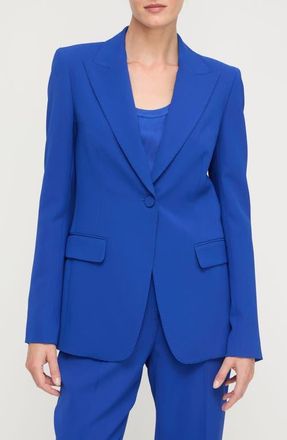 Lafayette 148 New York Finesse Crepe Blazer in Galaxy Blue at Nordstrom, Size 10