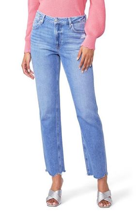 Paige Noella High Waist Relaxed Straight Leg Jeans in Bodacious Distressed at Nordstrom, Size 25