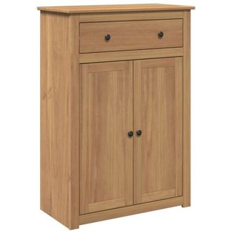 vidaXL Shoe Cabinet Panama 80x40x114 cm Solid Wood Pine vidaXL
