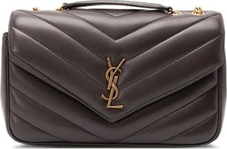 Saint Laurent chevron chain shoulder bag - women - Lambskin - OS - Black