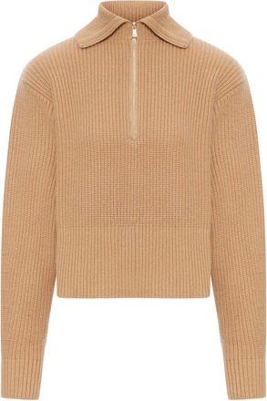 Max Mara Maglione con zip - Toni neutri