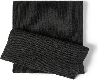 Brunello Cucinelli Cashmere knit scarf in Lignite Grey at Nordstrom