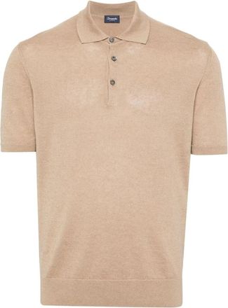 Drumohr Buttoned Polo With Logo