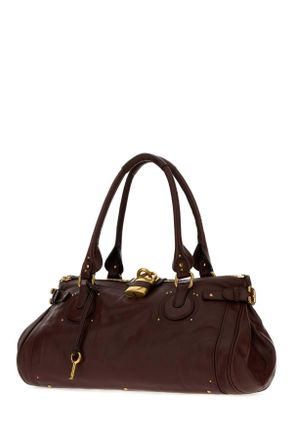Chlo&eacute; Leather Top Handle Bag - Brown