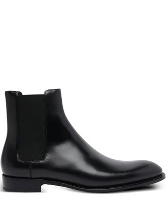 Saint Laurent 25mm Adrien round-toe slip-on boots - Black
