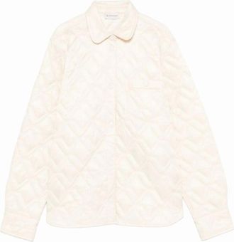 Moncler Womens Womens Quilted Shirt Beige - Tan - Size: 12