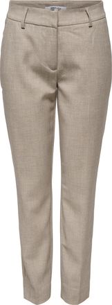 Only Carmakoma Anzughose ONLY CARMAKOMA CARVERONICA-ELLY LIFE HW PANT TLR NOOS, Damen, Gr. 42, L&auml;nge 32, wei&szlig; pepper detail:melange, Obermaterial: 95% Polyester, 5% 