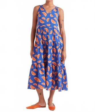 Compa&ntilde;&iacute;afant&aacute;stica Printed Midi Dress In Grapefruit