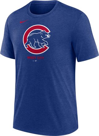 Nike Chicago Cubs Logo Nike Mens MLB T-Shirt in Blue | NJFD4EWEJ-J77