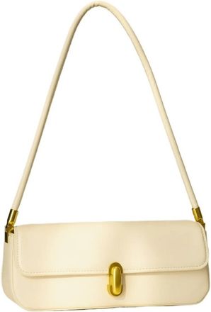 Generic Compatible For Womens Underarm Bag Versatile Trendy Single Shoulder Handbag Commute(Beige White)