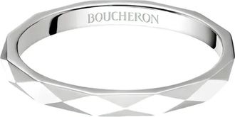 Boucheron Facette ring - women - Platinum - 55 - Silver