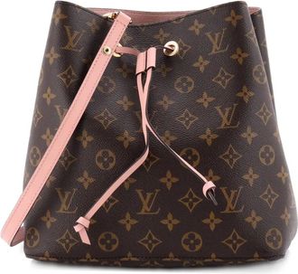 Louis Vuitton NeoNoe Handbag Monogram Canvas with Leather MM bucket bag - Marrone