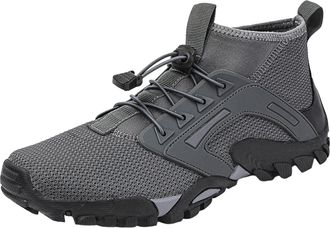 Generic Wide Fit Trainers Men, Hiking Shoes Mens Lightweight, Walking Trainer Lace Up Sport Shoe Quick Dry Trekking Shoes Non-Slip Outdoor Shoe Breathable Cas