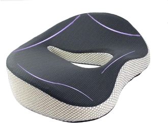 OEM Coj&iacute;n Asiento Memoria De Forma - Anat&oacute;mico Con Apertura Ventilada - Para Silla De Oficina Coche Sof&aacute; - 40 X 35 X 6 Cm - 1 Unidad
