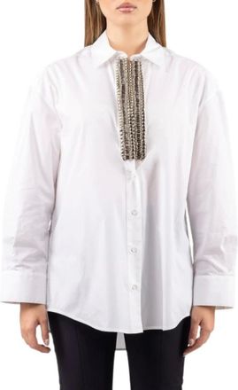 Pinko Pinko, Dames, Blouses & Shirts, Wit, Maat: 2XS Katoen