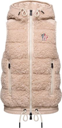 Moncler Moncler Teddy Hooded Insulated Vest, Women, Pink, Size: Xs