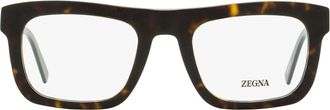 Ermenegildo Zegna EZ5276 Bold Rectangular Eyeglasses - Brown