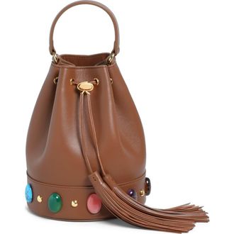 Gianvito Rossi Sienna Shanti Bag in Brown Raffia And Leather at Nordstrom, Size Medium