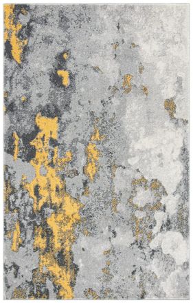 Safavieh Alfombra de polipropileno gris/amarillo, 122 x 183 cm