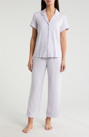Nordstrom Moonlight Eco Crop Pajamas in Purple Puff at Nordstrom, Size X-Small