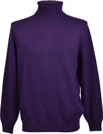 Brunello Cucinelli Purple Cashmere Turtleneck Sweater, Brand Size 54 (US Size 44)