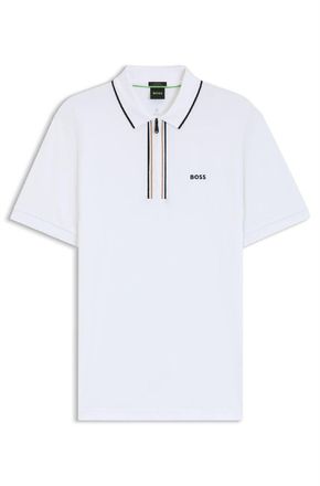 HUGO BOSS Herenpolo van Boss Philix GOC Quick Dry in wit