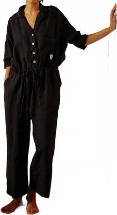 L.F.Markey Maxim Short Sleeve Jumpsuit In Black