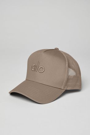 Alo | District Trucker Hat in Gravel Beige