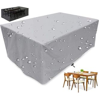 OEM Funda Protectora Para Mesa De Jard&iacute;n De 255 X 130 X 80 Cm, Tejido Oxford 420d, Resistente A Los Rayos Uv Y Al Polvo. Funda Rectangular Para Muebles De
