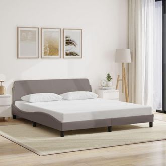 vidaXL Cama Sin Colch&oacute;n Tela Gris Taupe 180x200 Cm Vidaxl