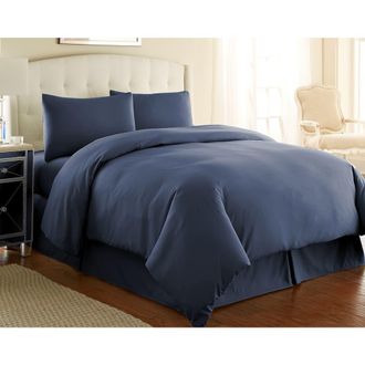 Southshore Fine Linens Vilano Springs Duvet Cover Set in Dark Blue at Nordstrom Rack, Size King/california King