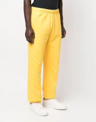 Jacquemus Mens Le Jogging Logo Sweatpants Yellow Clothing > Pants