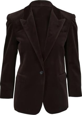 Nili Lotan Blazer monopetto in velluto - Marrone