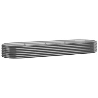 vidaXL Vidaxl - Jardinera Arriate Acero Galvanizado Antracita 322x100x36cm