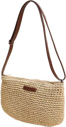 Generic Woven Summer Fashion Straw Bag Beach Holiday Crossbody Shopping Large Capacity Shoulder Handbag Messenger Ladies Women