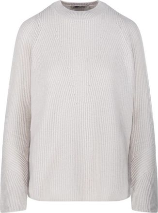 Max Mara Molveno Sweater - Dames - Ronde hals truien - Wit - L - Wol - Truien & Vesten