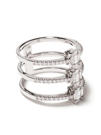 Yoko London Anello Starlight in oro bianco 18kt con diamanti - Argento