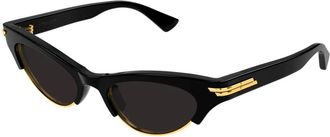 Bottega Veneta Sunglasses, female, Black, Size: 52 MM Angle Cat Eye Sunglasses