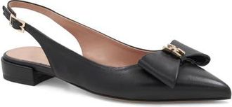 Bruno Magli Bella Pointed Toe Slingback Flat in Black at Nordstrom, Size 7.5
