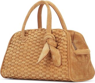 Jacquemus Womens Le Petit Turismo Top Handle Bag Camel Cotton Principal Calf