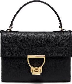 Coccinelle Womens Handbag Grained Leather Black Cowhide Bags - Clutches