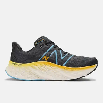 New Balance Mens Fresh Foam X More V4 Running Shoes In White And Black