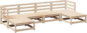 vidaXL Juego De Sof&aacute;s De Jard&iacute;n 6 Piezas Madera Maciza De Pino Vidaxl