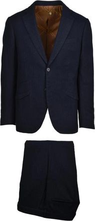 Maurizio Miri Giacca Sfiancata - Heren - Business pakken - Blauw - L - Wol - Kostuums